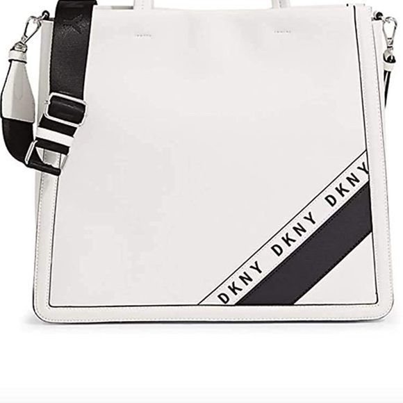 DKNY Bond North South Tote Bag White/black. Item # R94bzf35. BNWT!! - Picture 4 of 7